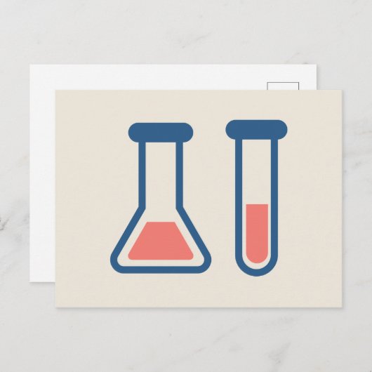 Beaker & Test Tube Science Geëerd Briefkaart (Voorkant / Achterkant)