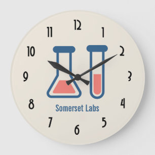 Beaker & Test Tube Science Geëerd Grote Klok