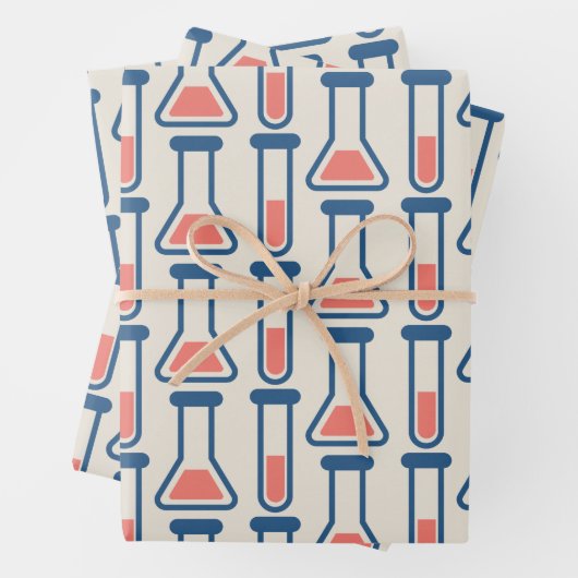 Beaker & Test Tube Science Geëerd Inpakpapier Vel (In situ)