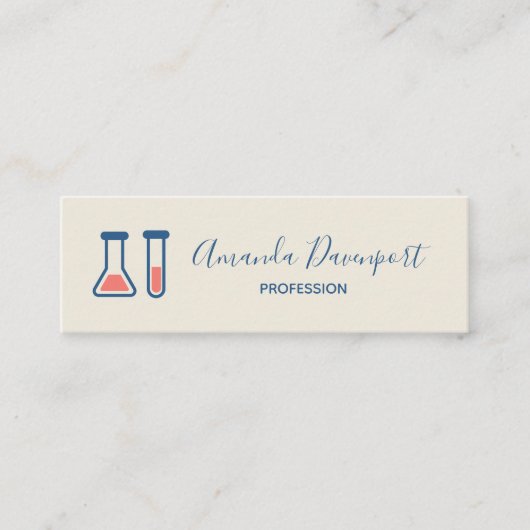 Beaker & Test Tube Science Geëerd Mini Visitekaartje (Voorkant)
