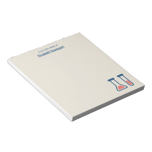 Beaker & Test Tube Science Geëerd Notitieblok (Schuin)