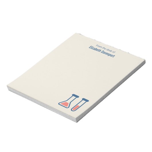 Beaker & Test Tube Science Geëerd Notitieblok (Gedraaid)