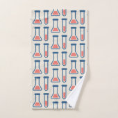 Beaker & Test Tube Science Geëerd Patroon Bad Handdoek (Handdoek)