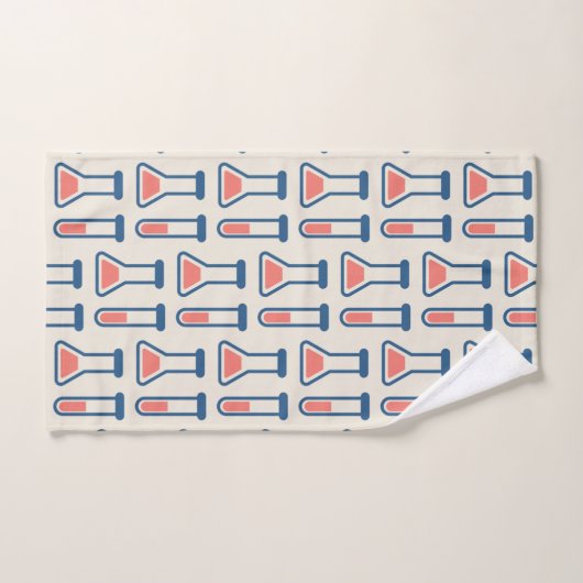 Beaker & Test Tube Science Geëerd Patroon Bad Handdoek (Handdoek)