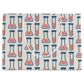 Beaker & Test Tube Science Geëerd Patroon Groot Cadeauzakje (Voorkant)
