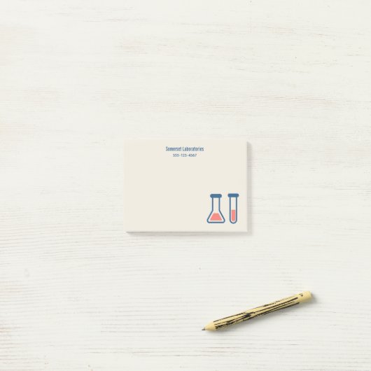 Beaker & Test Tube Science Geëerd Post-it® Notes (Op bureau)
