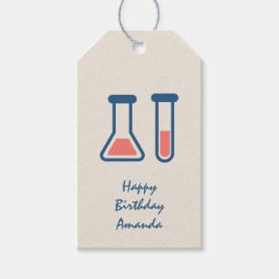 Beaker & Test Tube Science Vervolgende dag Cadeaulabel