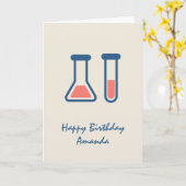 Beaker & Test Tube Science Vervolgende dag Kaart (Gele Bloem)