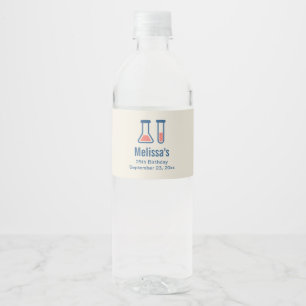 Beaker & Test Tube Science Vervolgende dag Waterfles Etiket