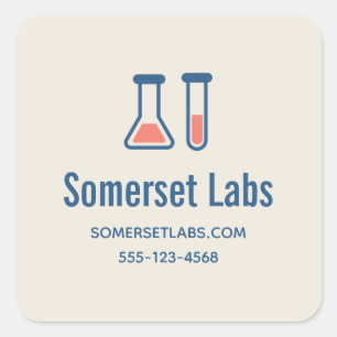 Beaker & Test Tube Science Vierkante Sticker