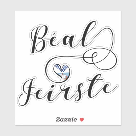 Béal Feirste Flag Heart, Belfast Sticker (Vel)