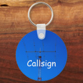 Beam Antenna en Callsign Sleutelhanger (Voorkant)