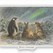 Beam Lingering Whimsical Aurora Animals Painting Sticker (Voorkant)