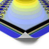 Beaming Pulsende gele ventilator Poster (Hoek)