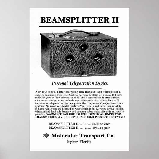 Beamsplitter II. Poster (Voorkant)