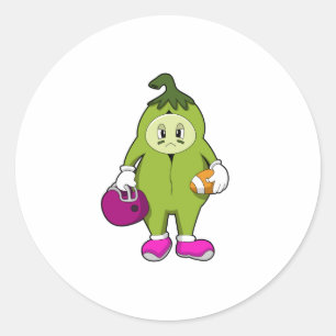 Bean at Football Sports Ronde Sticker