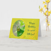 Bean Beetle Little Boy Carte d'anniversaire (Fleur jaune)