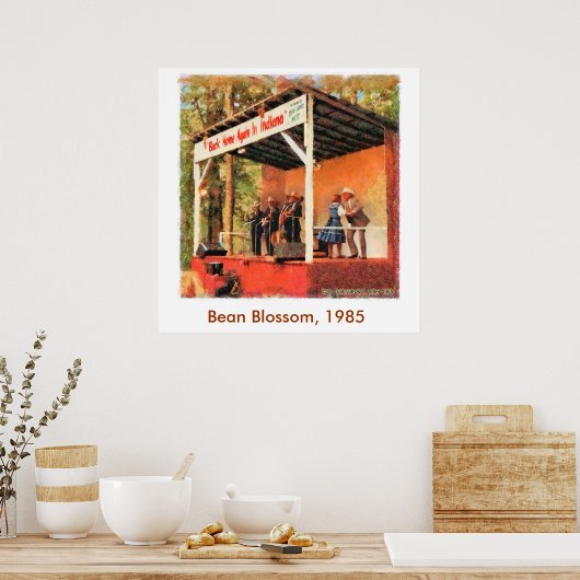 Bean Blossom 1985 Bill Monroe Dancing Poster (Cuisine)