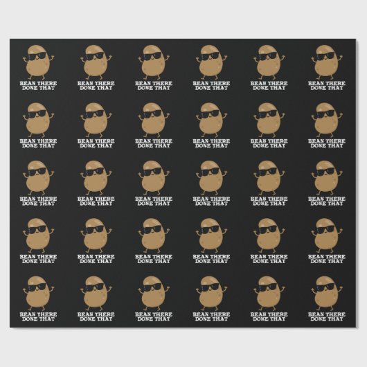 Bean daar deed dat grappige Bean Pun Dark BG Cadeaupapier (Vlak)