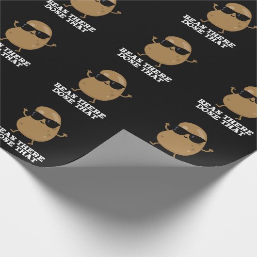 Bean daar deed dat grappige Bean Pun Dark BG Cadeaupapier (Hoek)