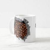 Bean Espresso Caféine à café murale cassé Mug (Devant gauche)