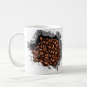 Bean Espresso Caféine à café murale cassé Mug (Gauche)