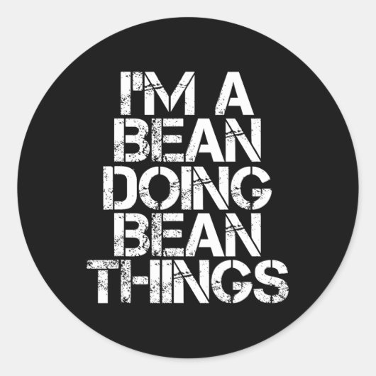 Bean Grappige achternaam Family Tree Verjaardag Re Ronde Sticker (Voorkant)