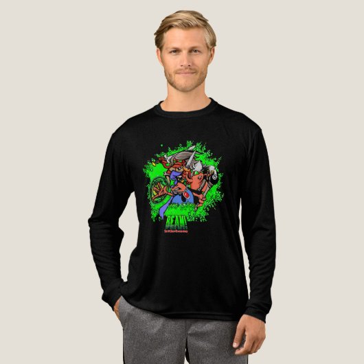 BEAN! Helden Mannen Tri-Blend Shirt (Voorkant)