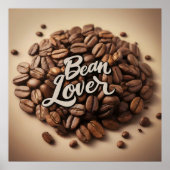 Bean Lover koffiebonen esthetisch Poster (Voorkant)