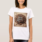 Bean Lover koffiebonen esthetisch T-shirt (Voorkant)