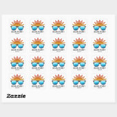 Bean Point Beach Florida zonnebril Vierkante Sticker (Vel)