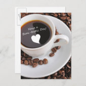 Bean-tastic Coffee Celebration Uitnodiging Briefkaart (Voorkant / Achterkant)