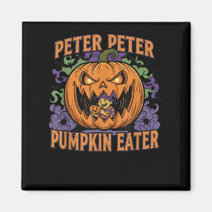 Beangstigende Peter Pompoenetende Halloween Jack O Magneet