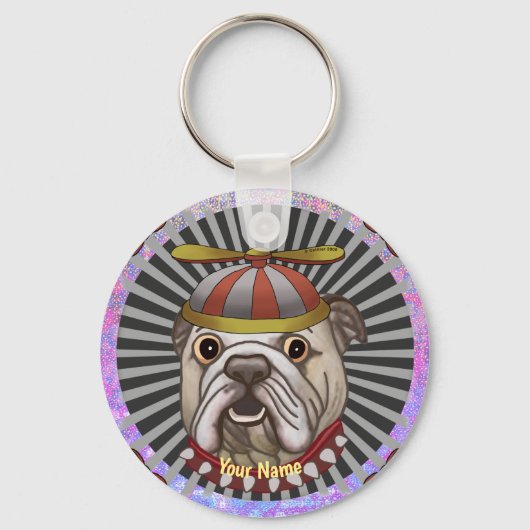 Beanie BullDog sleutelhanger (Voorkant)
