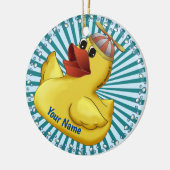 Beanie Pet Rubber Duck Keramisch Ornament (Links)
