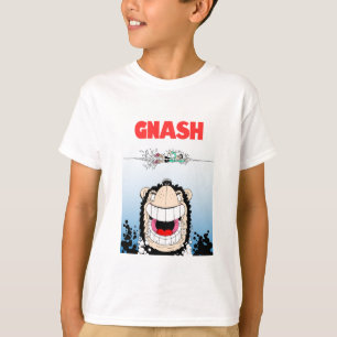 Beano Gnasher "Jaws" parodie op het kinder T-shirt