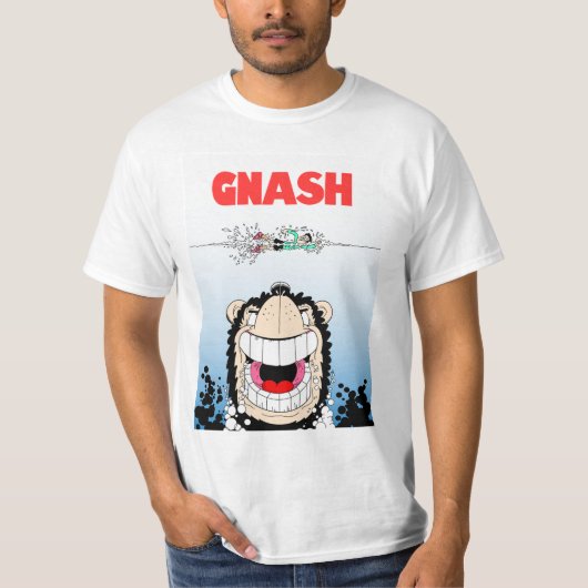 Beano Gnasher Jaws parodie T-shirt homme (Devant)