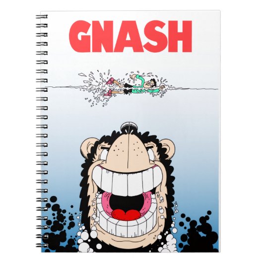 Beano Gnasher "Jaws" parodique carnet 📓 (Devant)