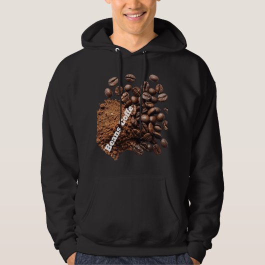 Beans Coffee Men’s Hoodie | Coffee Beans Graphic (Voorkant)