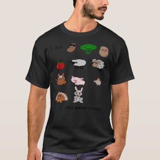 Beans, Greens, Potatoes, Tomatoes Rap T-shirt (Voorkant)
