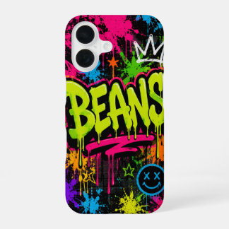 BEANS Neon Graffiti Straatkunst iPhone 16 Hoesje
