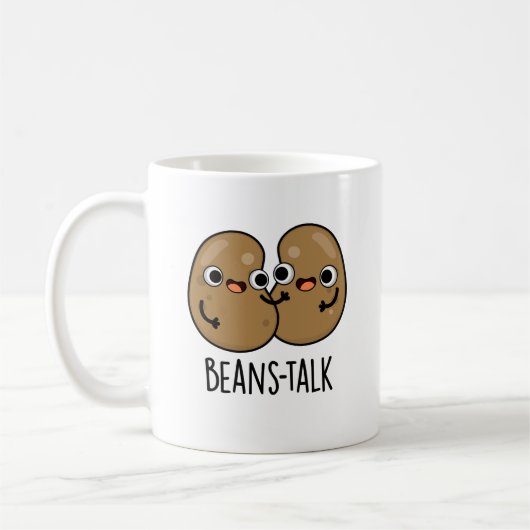 Beans Talk Funny Veggie Bean Pun Koffiemok (Links)