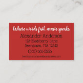 Beantown Guitar Visitekaartje (Achterkant)