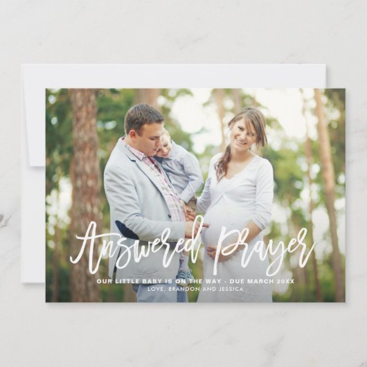 Beantwoorde mededeling van gebeden met briefing ov aankondiging (Voorkant)