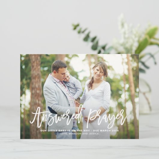 Beantwoorde mededeling van gebeden met briefing ov aankondiging (Staand voorkant)