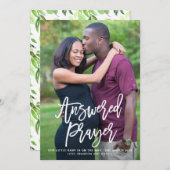 Beantwoorde mededeling van gebeden met briefing vo aankondiging (Voorkant / Achterkant)