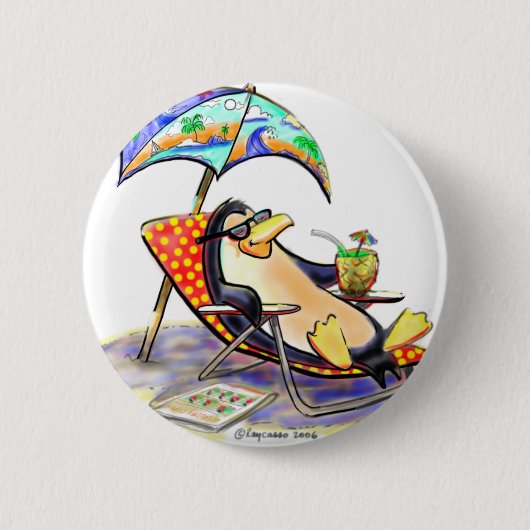 beaoh pinguïn ronde button 5,7 cm (Voorkant)