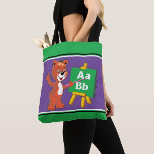 Bear ABC'S School Student Teacher Sac fourre-tout