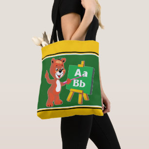 Bear ABC'S School Student Teacher Sac fourre-tout