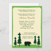 Bear Adirondack Lodge 5x7 Baby shower Invitation (Devant / Derrière)